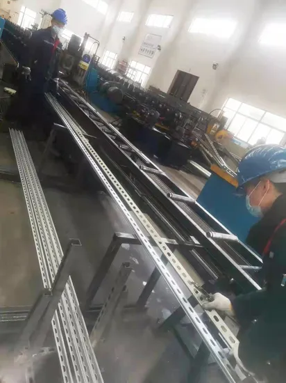 Barra de canal de suporte em forma de U de canal de aço perfurado Suporte de dutos de ar pré-galvanizados