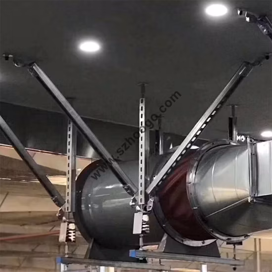 Sistema de suporte sísmico lateral aprovado pela FM Braçadeira de oscilação resistente a choques Suporte estabilizador Unistrut