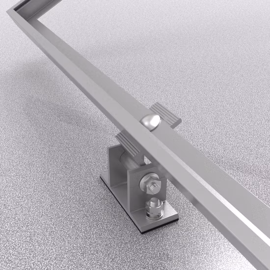 Pernas dianteiras e traseiras ajustáveis ​​Especiais para grandes projetos fotovoltaicos Aço em forma de U para suporte de painel solar Resistência à corrosão